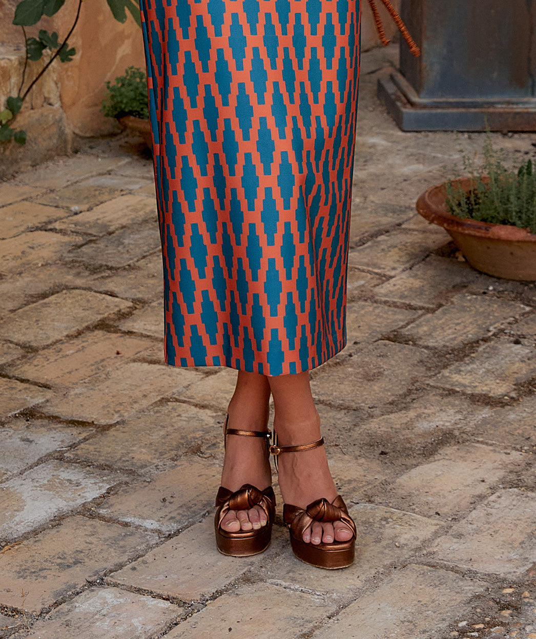 Sapato plataforma bronze